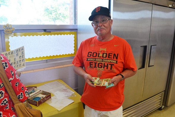 Lemoore's Randy Rhoads retrieved baseball cards he placed in the 1967 time capsule when he was a student at Lemoore Elementary.